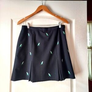 EP Pro Size 8 Black Skirt/skorts with Green Parrot Embroidery